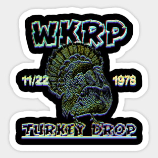 WKRP Turkey Drop Sticker